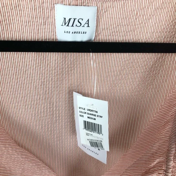 NWT MISA LOS ANGELES Maya Pinstripe Woven Shift Dress M